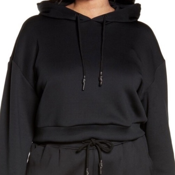 💐GOOD AMERICAN Crop Scuba Hoodie size M (Good American size 2) - Picture 4 of 11